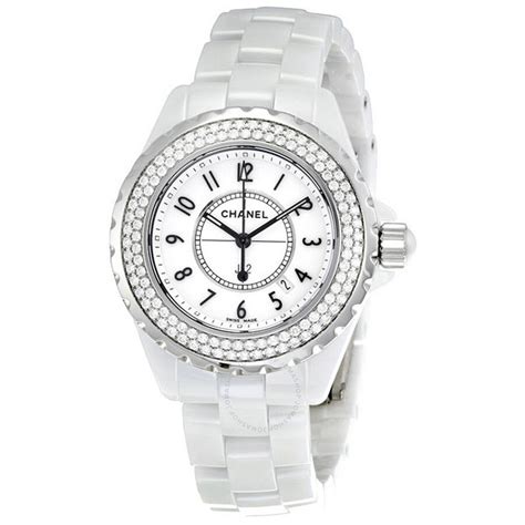 Chanel Ladies Watch J12 Diamond White H0967 .